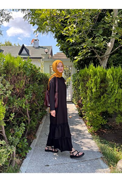 tummabutik Tesettür Pamuklu Penye Tam Boy Elbise