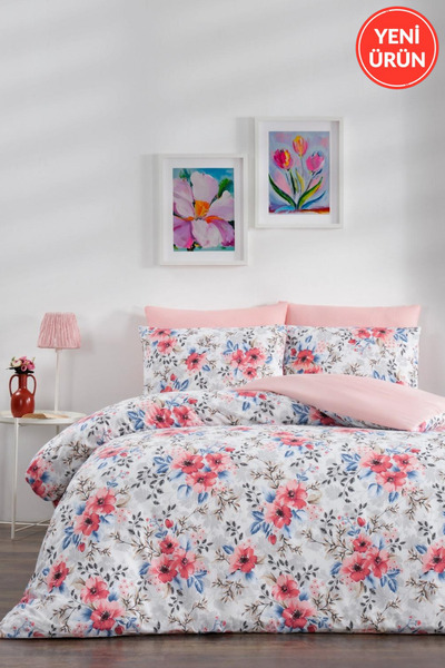 Sheri Home YENİ Pamuklu Çift Kişilik Nevresim Takımı KIRÇİÇEKMODEL88656563322025