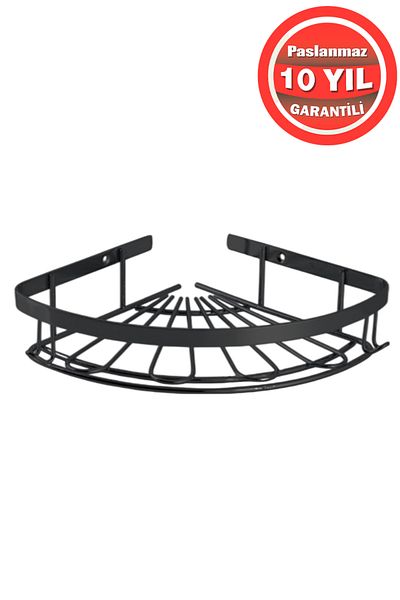 BanyomHome Clk Oțel inoxidabil negru mat Peak 19x19 cm Suport șampon Raft pentru baie