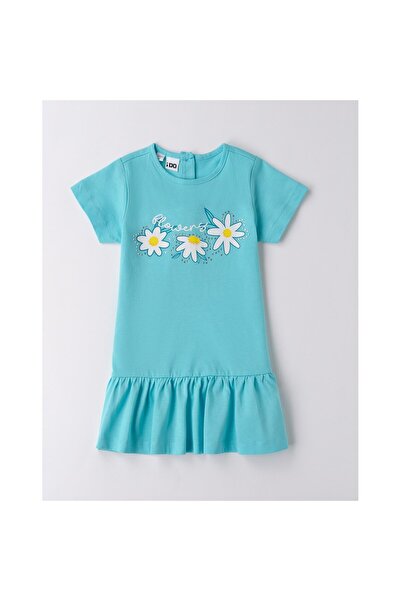 İDO I Do, Dress with Bow Print for Girls, 116 CM