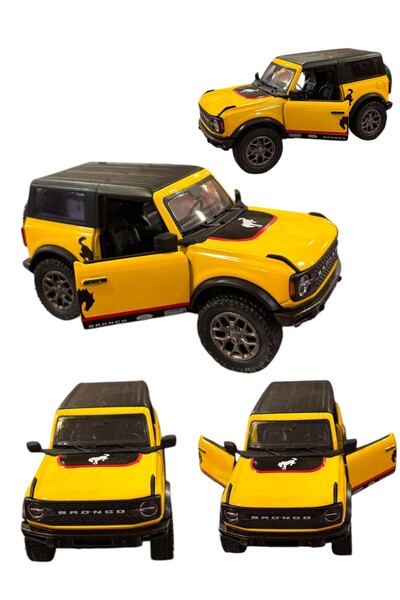 YILDIRIM OYUNCAK Die Cast 2022 Ford Bronco Hard Top Kapıları Açılan Metal Mod...