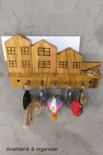 htd wood Mahalle Anahtarlık & Organizer