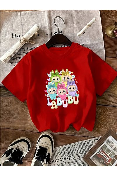 Let's Wear Tricou cu imprimeu cu mai multe caractere Labubu pentru fetiță