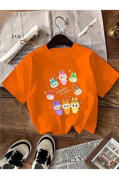 Let's Wear Labubu vine Tricou cu imprimeu cu caractere pentru fetiță