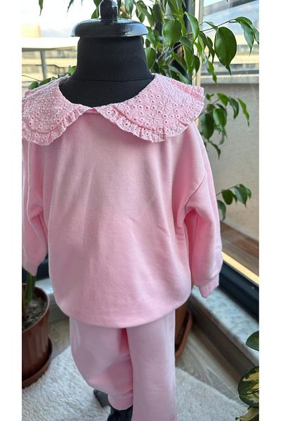 BabyDia Collar Detailed Top and Bottom Set