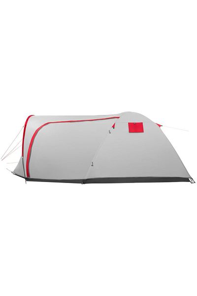 SERSIMO Beach or camping tent, waterproof, with terrace, 4 seats, 200x350x135cm, gray