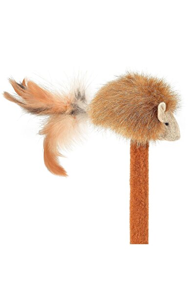 Pati Cool Plush Cat Scratching and Play Stand with Sound Tail |   26cm Height |   Fun Scratching Toy