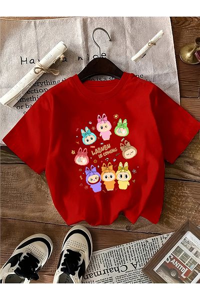 Let's Wear Labubu vine Tricou cu imprimeu cu caractere pentru fetiță