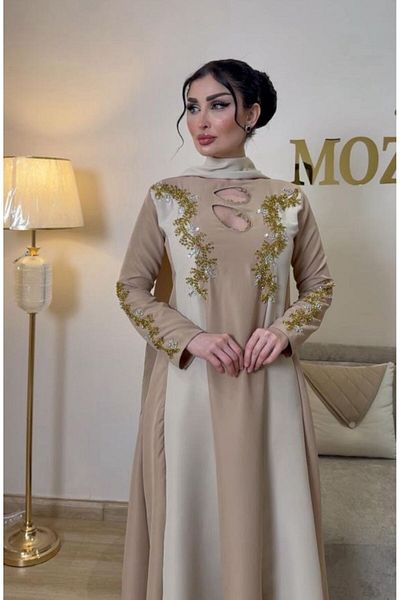 MEZON FASHION فستان سهره باجنحه خلفيه