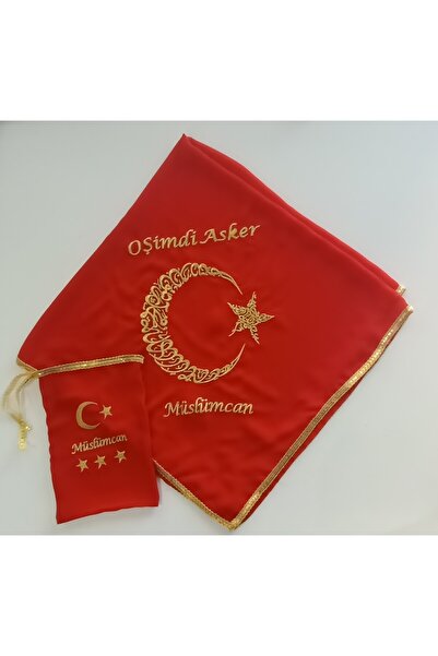 moms and babies İsimli Damat Şalı Kına Şalı Asker Şalı Asker Yareni Nakış İşl...