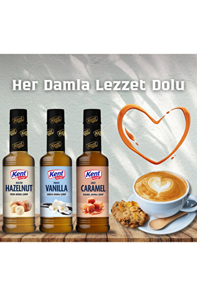 Kentcafe Boringer Kahve Şurubu Vanilya/Fındıklı/Karamel 3x355 Ml