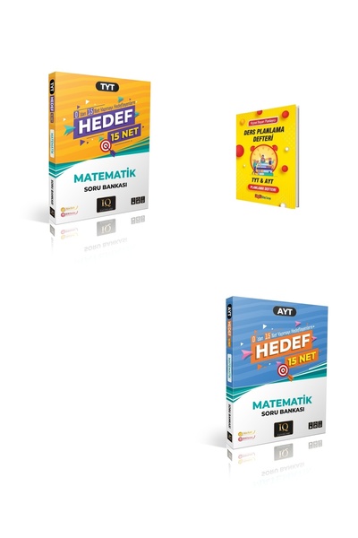 IQ YAYINLARI TYT ve AYT Hedef 15 Net Matematik Soru Bankaları