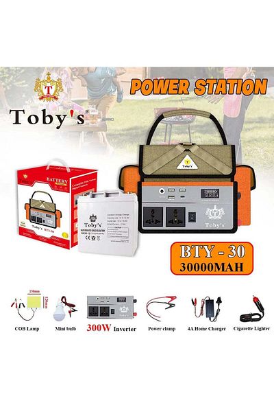 Generic Toby's 30,000mAh Travel Battery with 300W Inverter