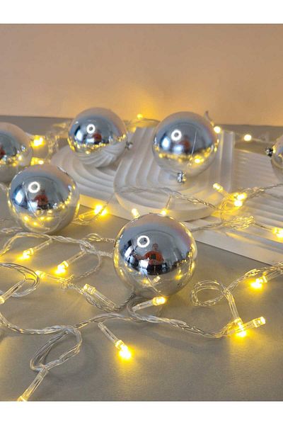 mıstıque home Mistique Home 6 Piece Large Matte Gray Ball Christmas Ornament 6 cm
