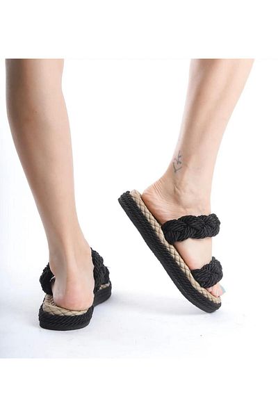 MİSSJENY Rope Braided Soft Sole Women's Slippers
