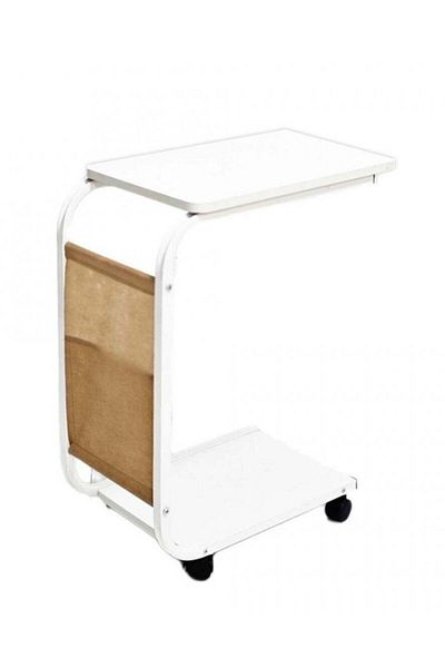 Generic Wooden service table with iron frame, number Yy005, white color