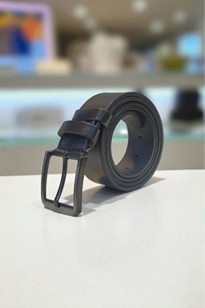 PapatAY Bag 2408 - 4 cm 100% Genuine Leather Black Men's Belt
