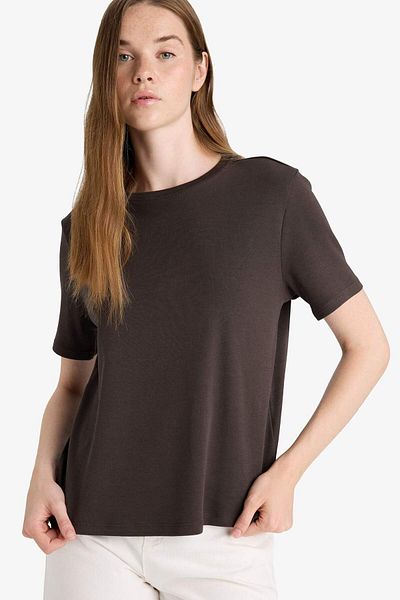 DeFacto Regular Fit Crew Neck Short Sleeve T-Shirt D7579Ax25Au