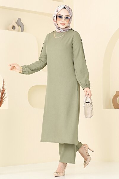 ModaMerve Apolet Detay Takım 829OZN1046-MS Çağla