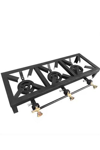 Generic Microplus Gas Stove 3 Burners - Black