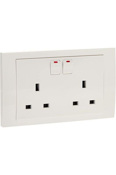Schneider Electric Vivace, 2 Gang, Socket, 13A 250V, White, KB25