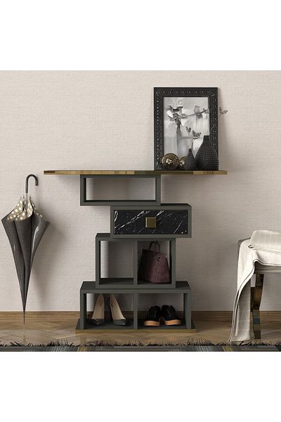 UnicUtil Masa Decor Living/Hol, UnicUtil, 90x30x80 cm, Gri Antracit