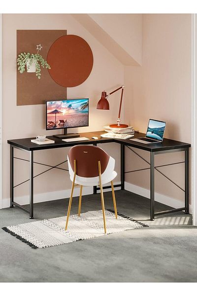 AGD Home Office Desk on L Shape by - 126x105x74 cm