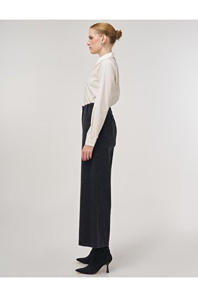 KYR Cep Detaylı Marine Fit Denim Pantolon Füme