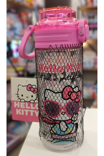 ada çanta kırtasiye Plastic Flask Water Bottle with Hello Kitty Figure 500ml ...