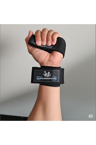TAKVİYE DÜNYAM Lifting Straps Black Barbell Bar Pulling Apparatus 2 Pack