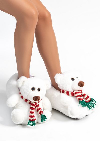 Twigy Tw Polar White Women's Animal Slippers