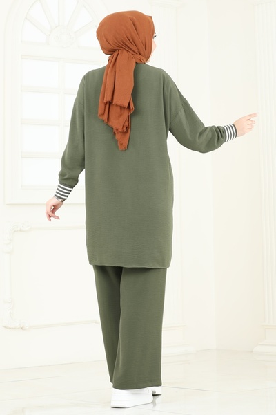 ModaMerve Garni Detay Aerobin Takım 2358MP806-MS Haki