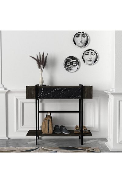 UnicUtil Masa Decor Living/Hol, UnicUtil, 90x30x82 cm, Negru