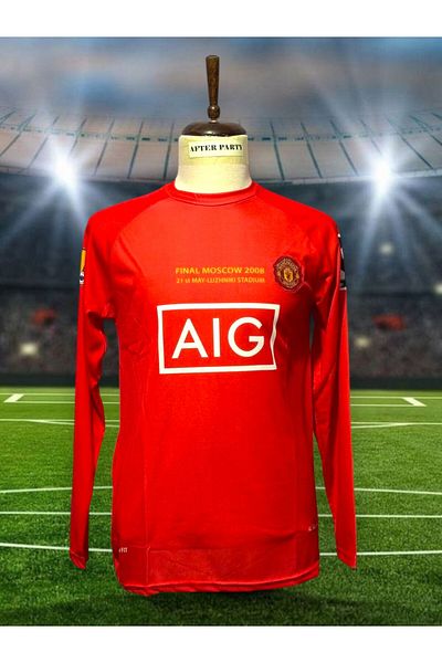 After Party Cristiano Ronaldo Manchesterunited 2008 Season Red Long Sleeve Nostalgia Jersey Vs Sports Singlet Ag