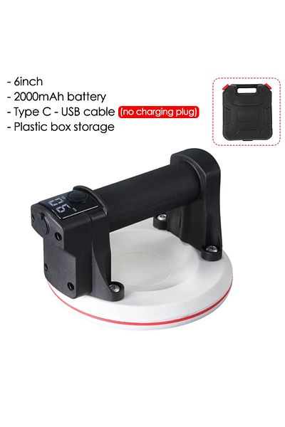 Choice 200 Kg Type C-USB 6inch Smart Display Electric Vacuum Suction Cup 200KG Load Heavy Duty Granite Tile