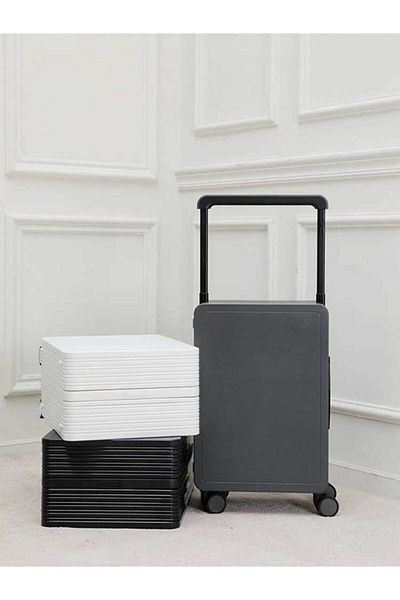 SAEH Luggage Modern 20-inch Cabin Luggage Suitcase, Dark Grey