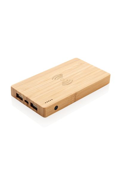Natural Baterie externă wireless 4000 mAh, Bambus