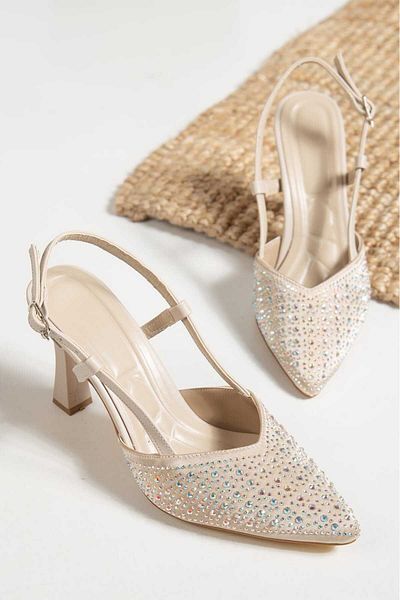 Elegant steps -Women's Stiletto Pointed Toe Stone Heeled Shoes Boniva