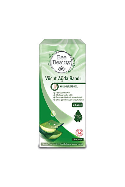 Bee Beauty Vücut Ağda Bandı Aloe Vera 24'lü