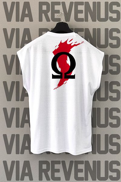 Vordevia Back Printed Zero Sleeve Crew Neck Sports Tshirt