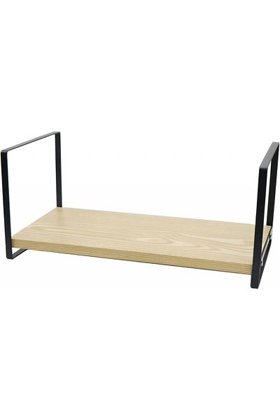 Lacusmall Raft de birou multifuncțional, MDF/metal, /negru, 39,9 x 19,8 x 18 cm