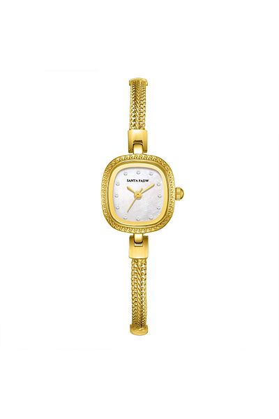 marvina SANTA FADW Luxury Women's Watch - Gold Metal Bracelet and Pearl Dial