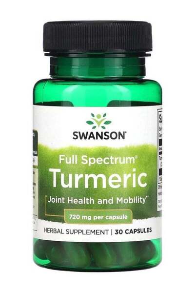 SWANSON كركم كامل الطيف 720 ملغ 30 كبسولة