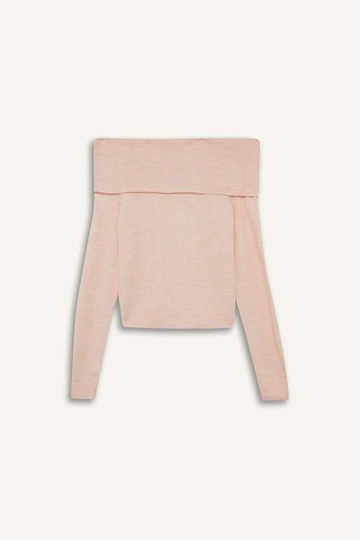 DeFacto Regular Fit Off Shoulder Sweater F3029Ax25Wn