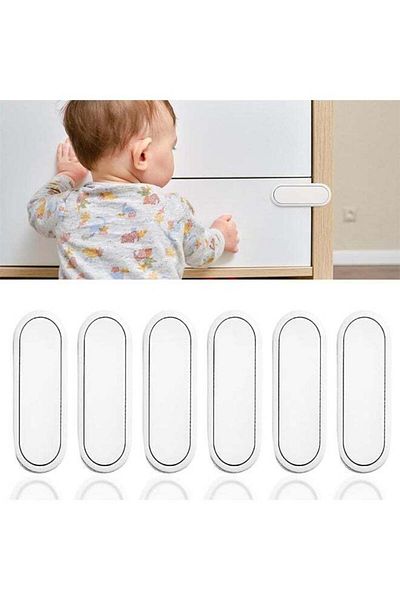 fun zone DUNISO 6 Pcs Baby Proofing Safety Locks, Child Safety Cabinet Locks, Magnetic Drawer Latches, No Dri