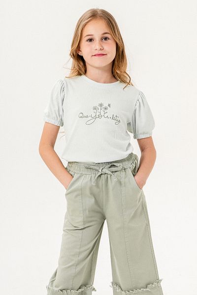 Cansın Mini Girl's Suit with Green Capri Trousers 21087