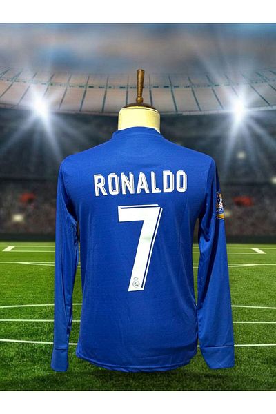 After Party Cristiano Ronaldo Manchesterunited 2008 Season Navy Blue Long Sleeve Nostalgia Jersey Vs Sports Singlet Ag