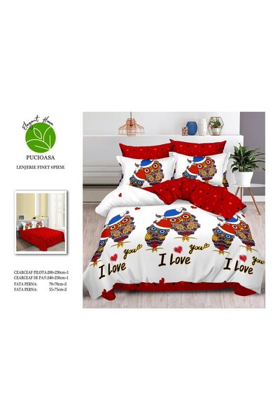 FIONNA.RO Finet Bed Linen - I Love Owls - Owls in Love