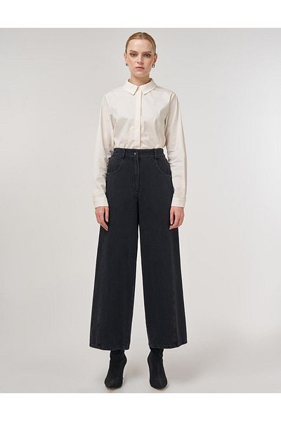 KYR Pocket Detailed Marine Fit Denim Trousers Smoked