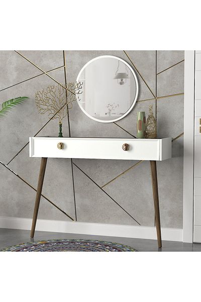 UnicUtil Masa Decor Living/Hol, Luxury Edition, 120x35x89 cm, Alb Nuc